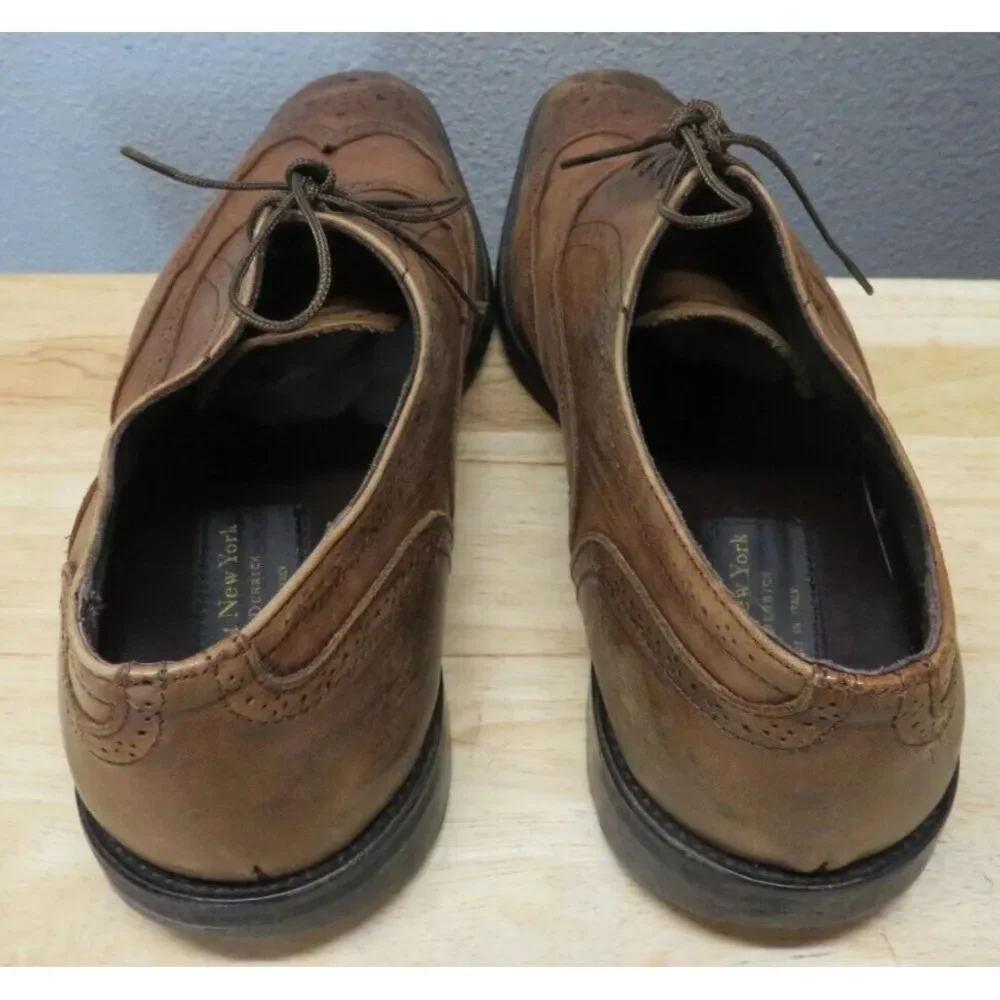 Mens To Boot New York Brogue Leather Dress Shoes‎ Italy Brown Wing Tip Size 11